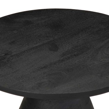 vidaXL Τραπεζάκι Μαύρο 50x40cm από μασίφ ξύλο Mango 1 τεμ.