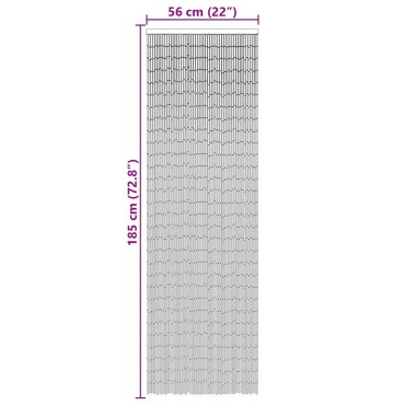 vidaXL Έντομο κουρτίνα πόρτας Σκούρο γκρι 56x185 cm Μπαμπού