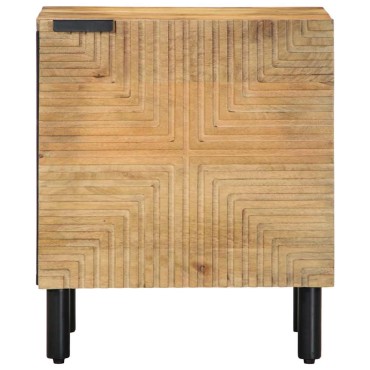 vidaXL Κομοδίνα 2 τεμ. καφέ 40x33x46cm από μασίφ ξύλο Mango