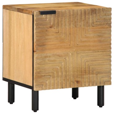 vidaXL Κομοδίνα 2 τεμ. καφέ 40x33x46cm από μασίφ ξύλο Mango