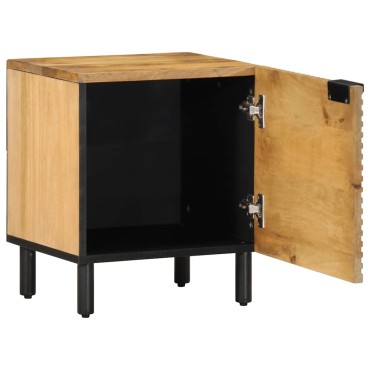 vidaXL Κομοδίνα 2 τεμ. καφέ 40x33x46cm από μασίφ ξύλο Mango