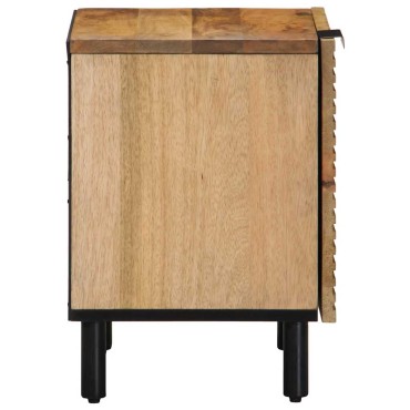vidaXL Κομοδίνα 2 τεμ. καφέ 40x33x46cm από μασίφ ξύλο Mango
