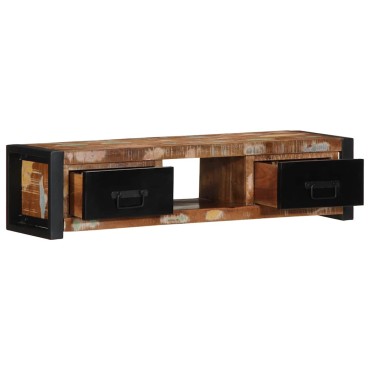 ντουλάπι τηλεόρασης vidaXL 100x30x25cm από μασίφ ξύλο αναγεννημένο