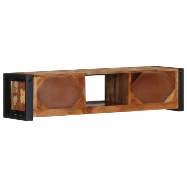 ντουλάπι τηλεόρασης vidaXL 100x30x25cm από μασίφ ξύλο αναγεννημένο