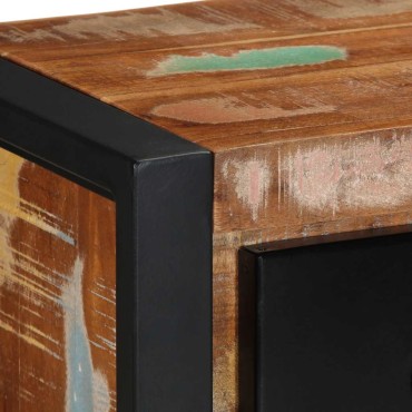 ντουλάπι τηλεόρασης vidaXL 100x30x25cm από μασίφ ξύλο αναγεννημένο
