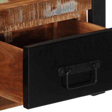 ντουλάπι τηλεόρασης vidaXL 100x30x25cm από μασίφ ξύλο αναγεννημένο