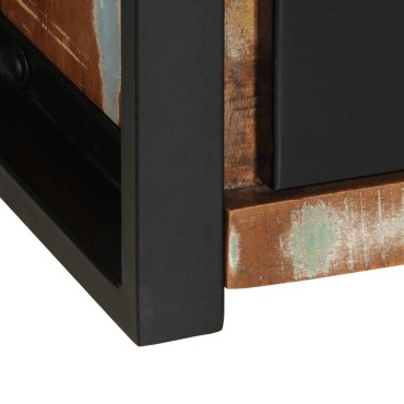 ντουλάπι τηλεόρασης vidaXL 100x30x25cm από μασίφ ξύλο αναγεννημένο