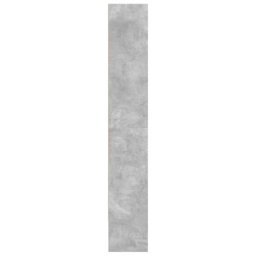 ντουλάπι βιβλίων vidaXL Γκρι μπετόν 80x30x189cm Κατασκευασμένο ξύλο