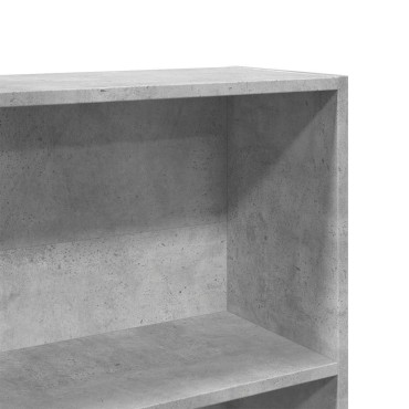 ντουλάπι βιβλίων vidaXL Γκρι μπετόν 80x30x189cm Κατασκευασμένο ξύλο