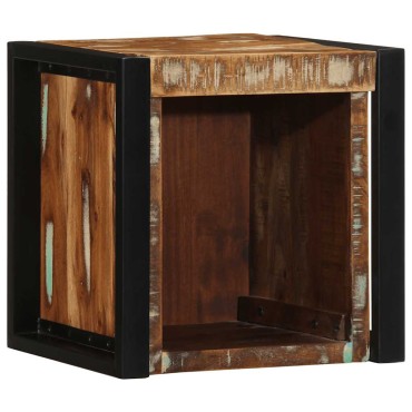 vidaXL Κομοδίνο Πολύχρωμο 40x35x40cm Στερεό ξύλο αναγεννημένο 1 τεμ.