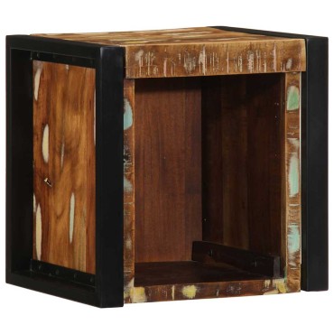 vidaXL Κομοδίνο Πολύχρωμο 40x35x40cm Στερεό ξύλο αναγεννημένο 1 τεμ.