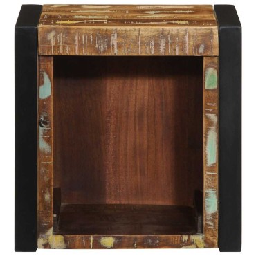 vidaXL Κομοδίνο Πολύχρωμο 40x35x40cm Στερεό ξύλο αναγεννημένο 1 τεμ.