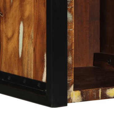 vidaXL Κομοδίνο Πολύχρωμο 40x35x40cm Στερεό ξύλο αναγεννημένο 1 τεμ.