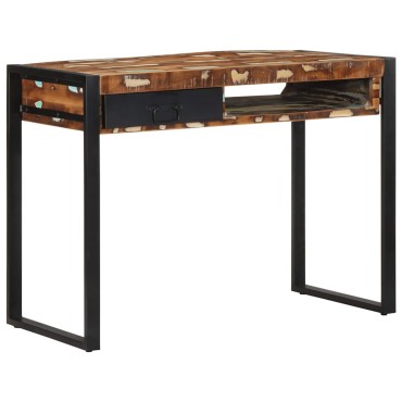 Γραφείο vidaXL Πολύχρωμο 100x50x75cm Στερεό ξύλο αναγεννημένο 1 τεμ.