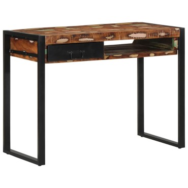 Γραφείο vidaXL Πολύχρωμο 100x50x75cm Στερεό ξύλο αναγεννημένο 1 τεμ.