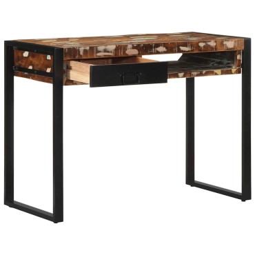 Γραφείο vidaXL Πολύχρωμο 100x50x75cm Στερεό ξύλο αναγεννημένο 1 τεμ.