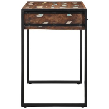 Γραφείο vidaXL Πολύχρωμο 100x50x75cm Στερεό ξύλο αναγεννημένο 1 τεμ.