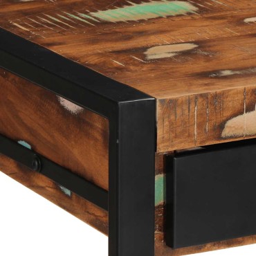 Γραφείο vidaXL Πολύχρωμο 100x50x75cm Στερεό ξύλο αναγεννημένο 1 τεμ.