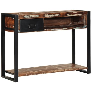 vidaXL Τραπέζι κονσόλας Πολύχρωμο 100x35x75cm Στερεό ξύλο ανακτημένο