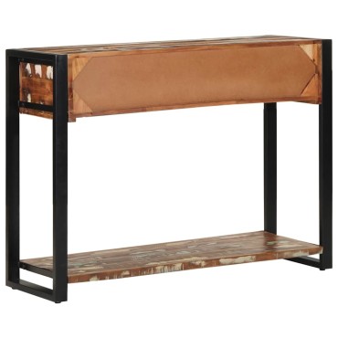 vidaXL Τραπέζι κονσόλας Πολύχρωμο 100x35x75cm Στερεό ξύλο ανακτημένο