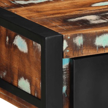 vidaXL Τραπέζι κονσόλας Πολύχρωμο 100x35x75cm Στερεό ξύλο ανακτημένο