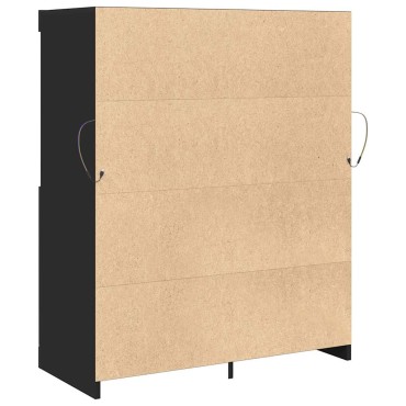 vidaXL Ντουλάπι Μαύρο 81x37x100cm από Επεξεργασμένο Ξύλο 1 τεμ.