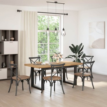 vidaXL Τραπεζαρία "NOAIN" Πόδια σε σχήμα U 180x90x75cm 1 τεμ.
