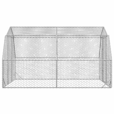 vidaXL Chicken Run 2,5x4x2,25 m Γαλβανισμένος χάλυβας