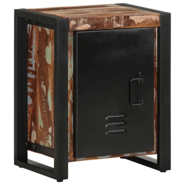 vidaXL Κομοδίνο Πολύχρωμο 40x30x51cm Στερεό ξύλο αναγεννημένο 1 τεμ.