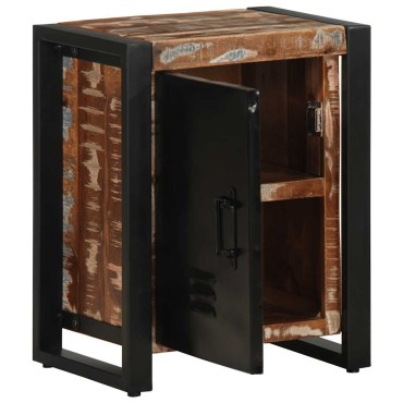 vidaXL Κομοδίνο Πολύχρωμο 40x30x51cm Στερεό ξύλο αναγεννημένο 1 τεμ.