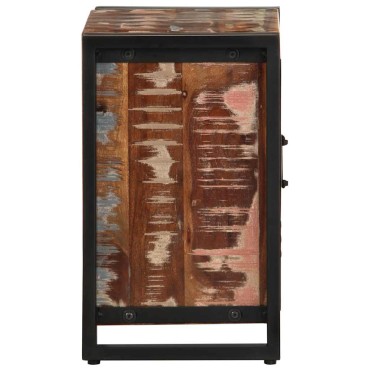 vidaXL Κομοδίνο Πολύχρωμο 40x30x51cm Στερεό ξύλο αναγεννημένο 1 τεμ.