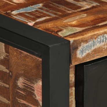 vidaXL Κομοδίνο Πολύχρωμο 40x30x51cm Στερεό ξύλο αναγεννημένο 1 τεμ.