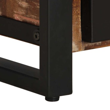 vidaXL Κομοδίνο Πολύχρωμο 40x30x51cm Στερεό ξύλο αναγεννημένο 1 τεμ.
