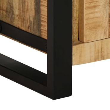 ντουλάπι μπάνιου vidaXL 40x30x90cm από μασίφ ξύλο Rough Mango