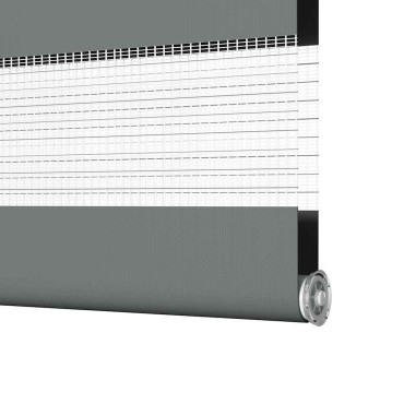vidaXL Zebra Blind Σκούρο γκρι 40x100 cm Πλάτος υφάσματος 35,9 cm