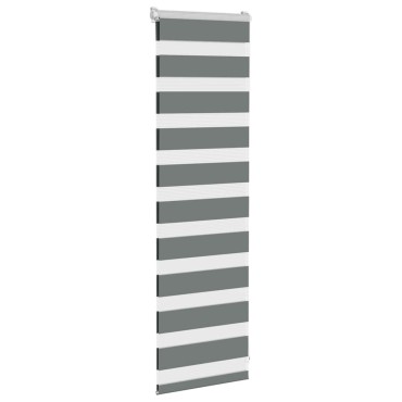 vidaXL Zebra Blind Σκούρο γκρι 40x100 cm Πλάτος υφάσματος 35,9 cm