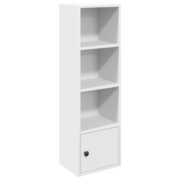 vidaXL Βιβλιοθήκη Λευκό 31x24x102cm Ξύλο μηχανικής κατασκευής 1 τεμ.