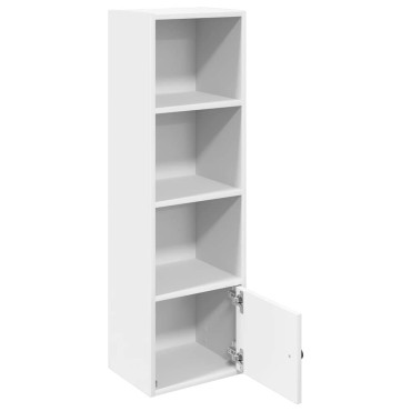 vidaXL Βιβλιοθήκη Λευκό 31x24x102cm Ξύλο μηχανικής κατασκευής 1 τεμ.