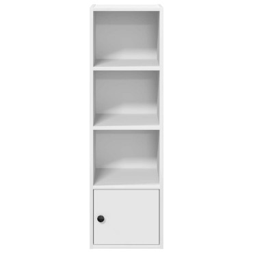 vidaXL Βιβλιοθήκη Λευκό 31x24x102cm Ξύλο μηχανικής κατασκευής 1 τεμ.