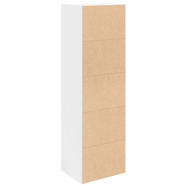 vidaXL Βιβλιοθήκη Λευκό 31x24x102cm Ξύλο μηχανικής κατασκευής 1 τεμ.