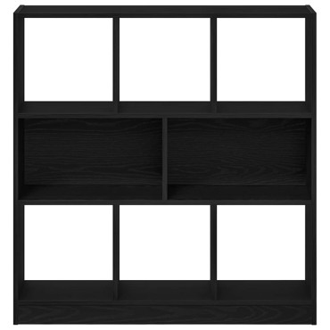 vidaXL Ντουλάπι βιβλίων Μαύρη βελανιδιά 97,5x29,5x100cm 1 τεμ.
