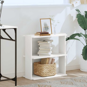 vidaXL Βιβλιοθήκη 3 επιπέδων Λευκό 60x30x60cm Ξύλινη κατασκευή 1 τεμ.