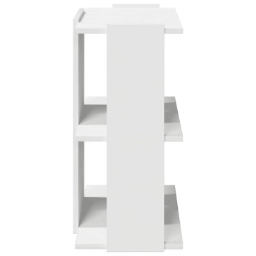 vidaXL Βιβλιοθήκη 3 επιπέδων Λευκό 60x30x60cm Ξύλινη κατασκευή 1 τεμ.