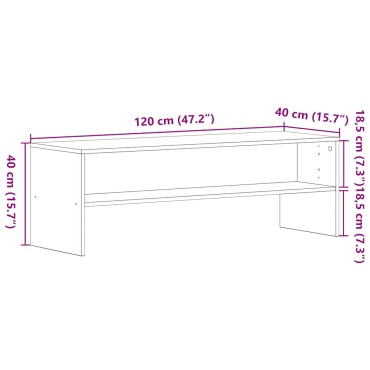 ντουλάπι τηλεόρασης vidaXL Μαύρη βελανιδιά 120x40x40cm