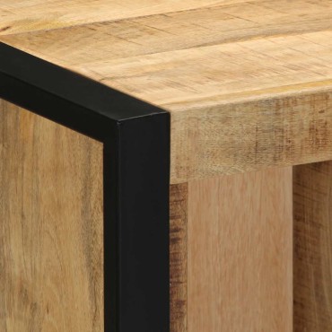 vidaXL Κομοδίνα 2 τεμ. 40x35x40cm Στερεό ακατέργαστο ξύλο Mango
