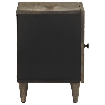 vidaXL Κομοδίνα 2 τεμ. ανοιχτό γκρι 40x33x46cm μασίφ ξύλο Mango
