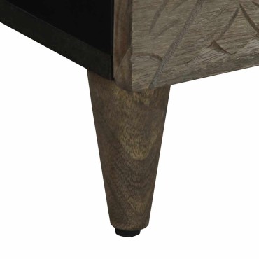 vidaXL Κομοδίνα 2 τεμ. ανοιχτό γκρι 40x33x46cm μασίφ ξύλο Mango