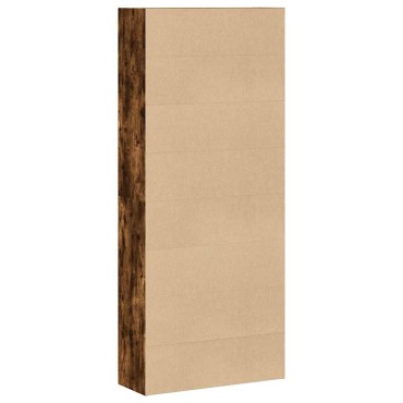 vidaXL Ντουλάπι βιβλίων καπνιστή δρυς 80x30x189cm Κατασκευασμένο ξύλο 1 τεμ.