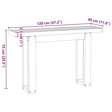 vidaXL Τραπέζι κονσόλας NOAIN με πόδια σχήματος U 120x30x75cm