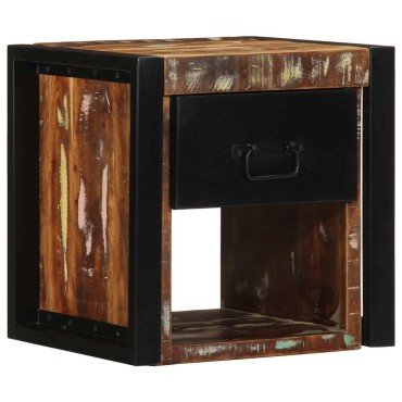 vidaXL Κομοδίνα 2 τεμ. Πολύχρωμο 40x35x40cm Ξύλο μασίφ αναγεννημένο